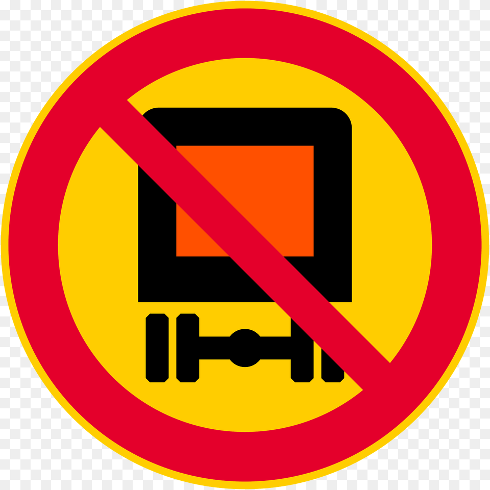 No Vehicles Carrying Dangerous Goods Sign In Finland Clipart, Symbol, Road Sign Png