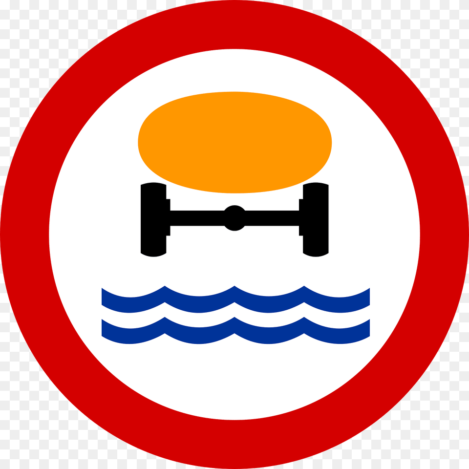 No Vehicles Carrying Dangerous Water Pollutants Sign In Poland Clipart, Symbol, Device, Hammer, Tool Free Png Download