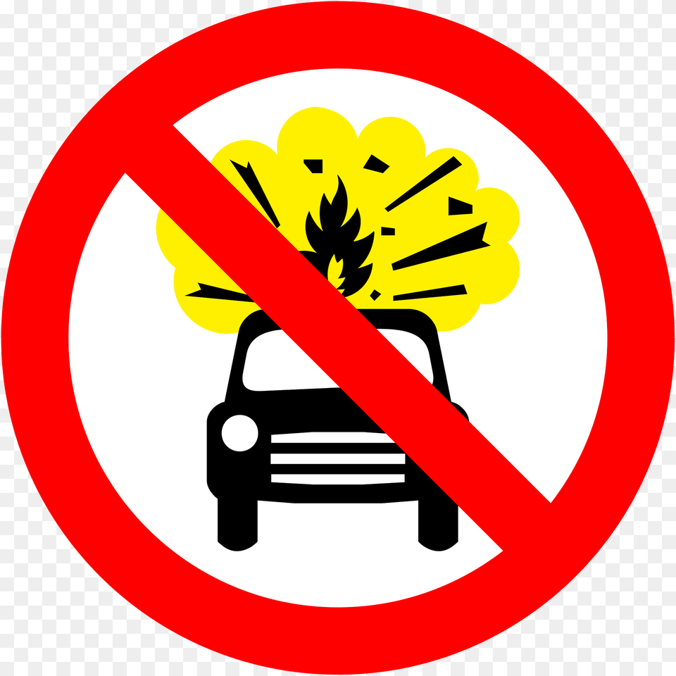 No Vehicles Carrying Explosives Sign In Ireland Clipart, Symbol, Road Sign Free Png Download