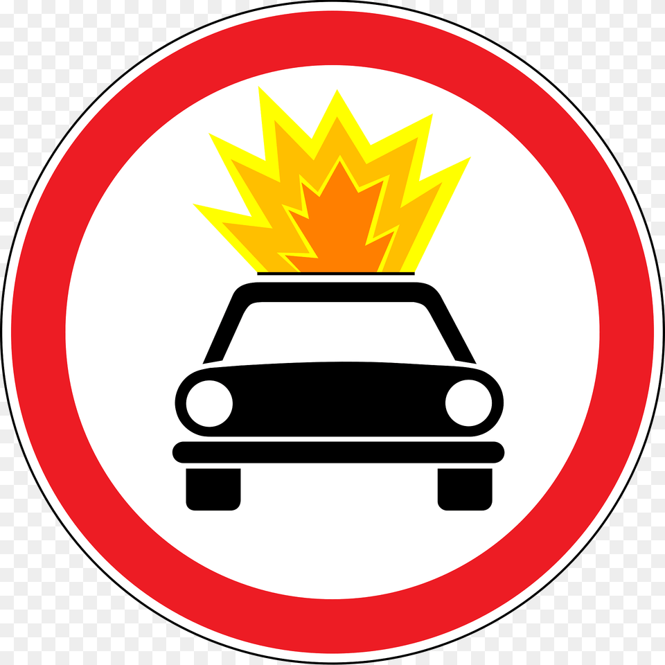 No Vehicles Carrying Explosives Sign In Moldova Clipart, Symbol Png Image