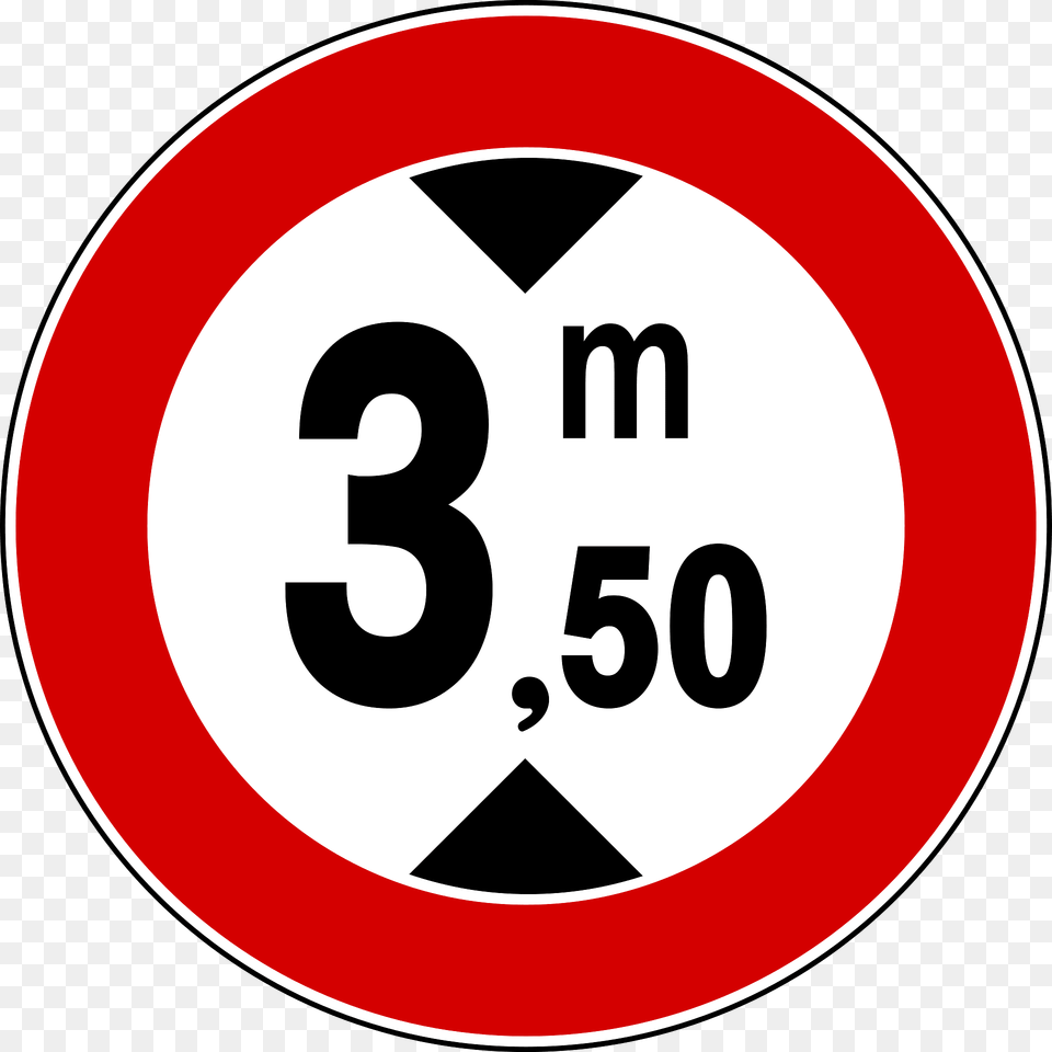 No Vehicles Over Height Shown Clipart, Sign, Symbol, Road Sign Png