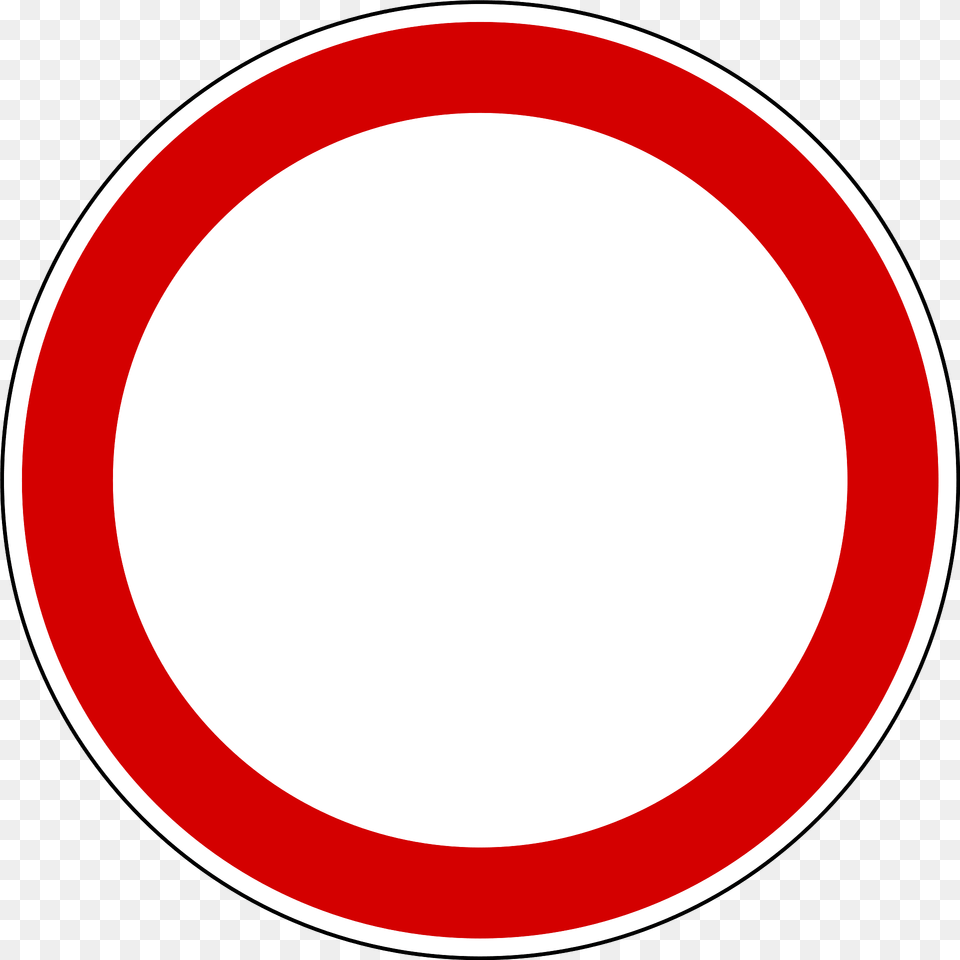 No Vehicles Sign In Slovenia Clipart, Symbol, Road Sign Png Image