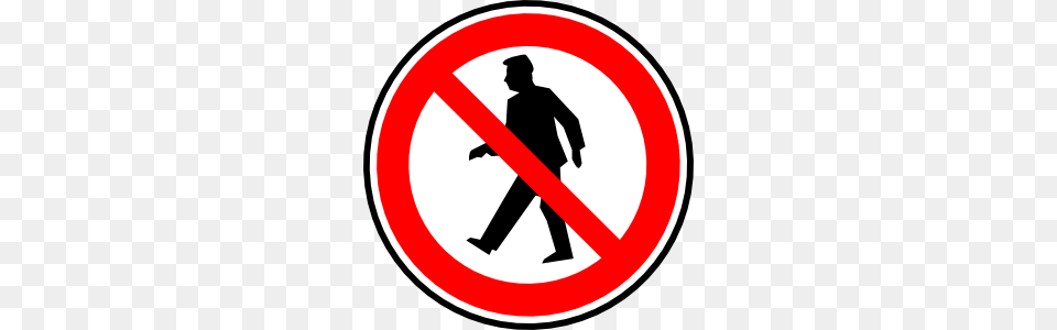 No Walking Pedestrians Clip Art, Sign, Symbol, Adult, Male Free Png