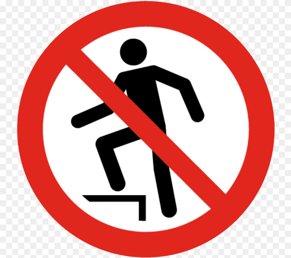 No Walking Sign Clipart, Symbol, Road Sign Free Png