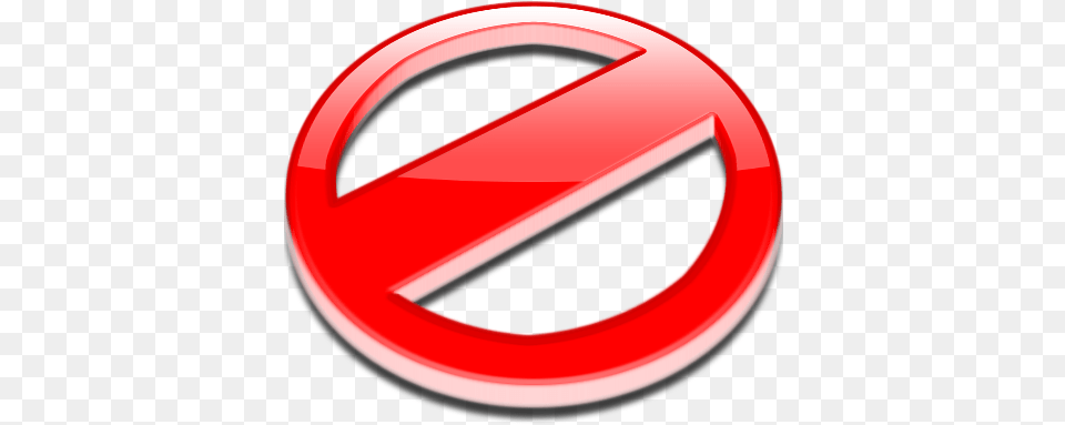 No Without Shine Sign, Symbol, Road Sign, Disk Png Image
