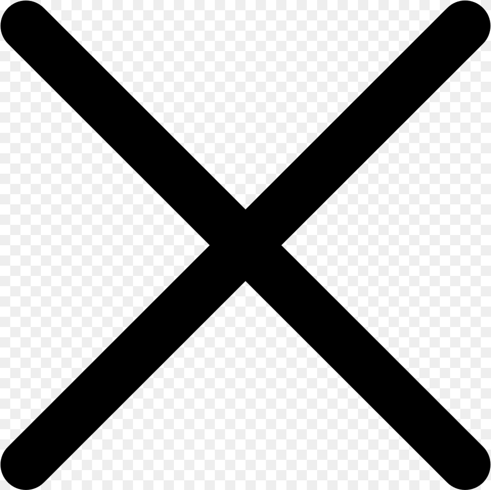 No X Icon Download, Baton, Stick, Symbol, Blade Free Transparent Png