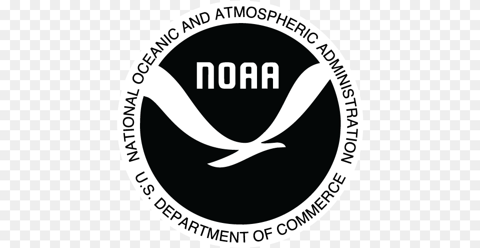 Noaa Black And White Official Logo National Oceanic And Atmospheric Administration, Disk, Emblem, Symbol Png Image