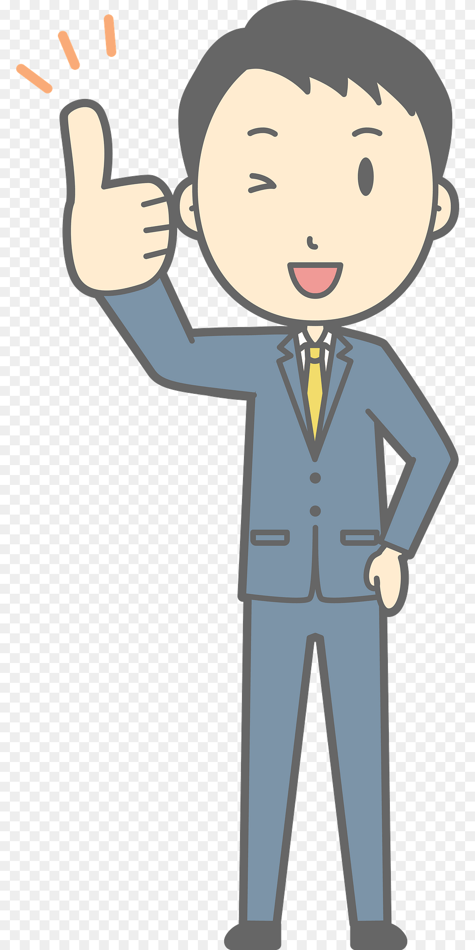 Noah Businessman Is Giving Thumbs Up Clipart, Suit, Formal Wear, Clothing, Finger Free Png Download