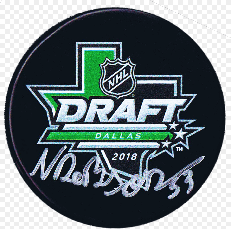 Noah Dobson New York Islanders Autographed 2018 Nhl Nhl Draft Lottery 2018, Emblem, Logo, Symbol Free Png Download