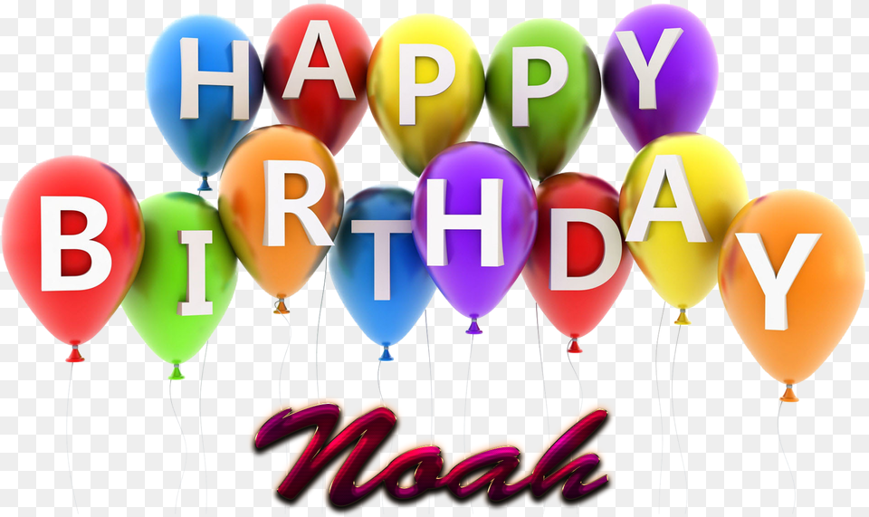 Noah Happy Birthday Balloons Name Happy Birthday Sagar, Balloon, People, Person Free Transparent Png