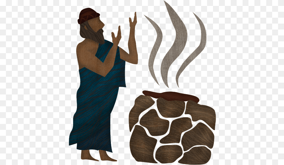 Noah Offering A Sacrifice, Plant, Tree, Adult, Male Free Png Download