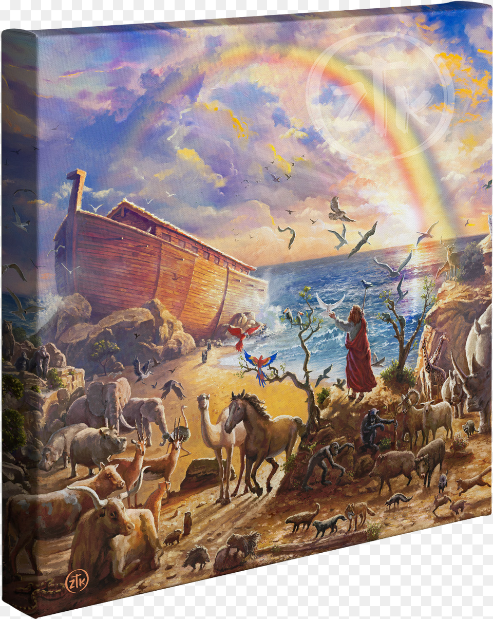 Noah S Ark Gallery Wrapped Canvas, Painting, Art, Adult, Person Free Png Download