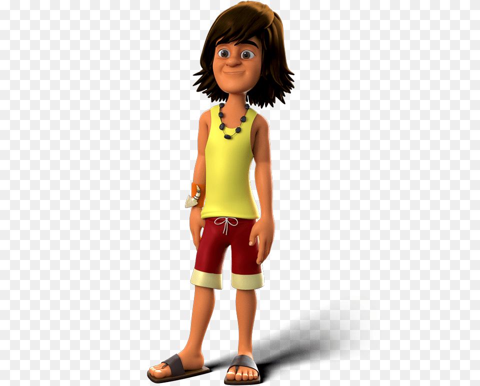 Noah Schnapp Is The Voice Of Kai In The Legend Of Hallowaiian Legend Of Hallowaiian, Clothing, Shorts, Girl, Child Png