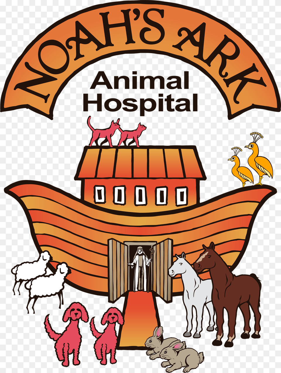 Noahquots Ark Animal Hospital Noah39s Ark Clip Art Dog And Cat, Circus, Leisure Activities, Person, Pet Png Image