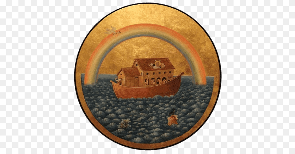 Noahs Ark Round Icon, Art, Painting, Photography, Boat Free Png