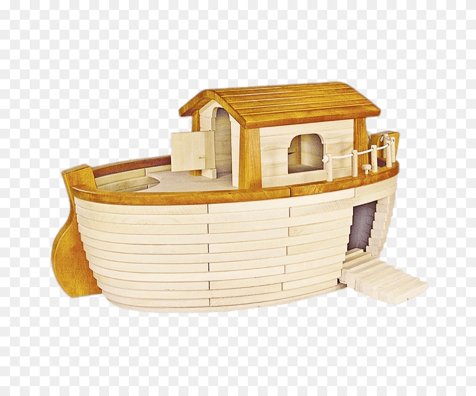 Noahs Ark Toy Replica, Plywood, Wood, Transportation, Vehicle Png Image