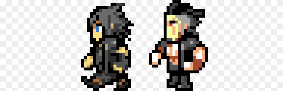 Noctis And Gladio Pixel Art Maker, Qr Code Free Transparent Png