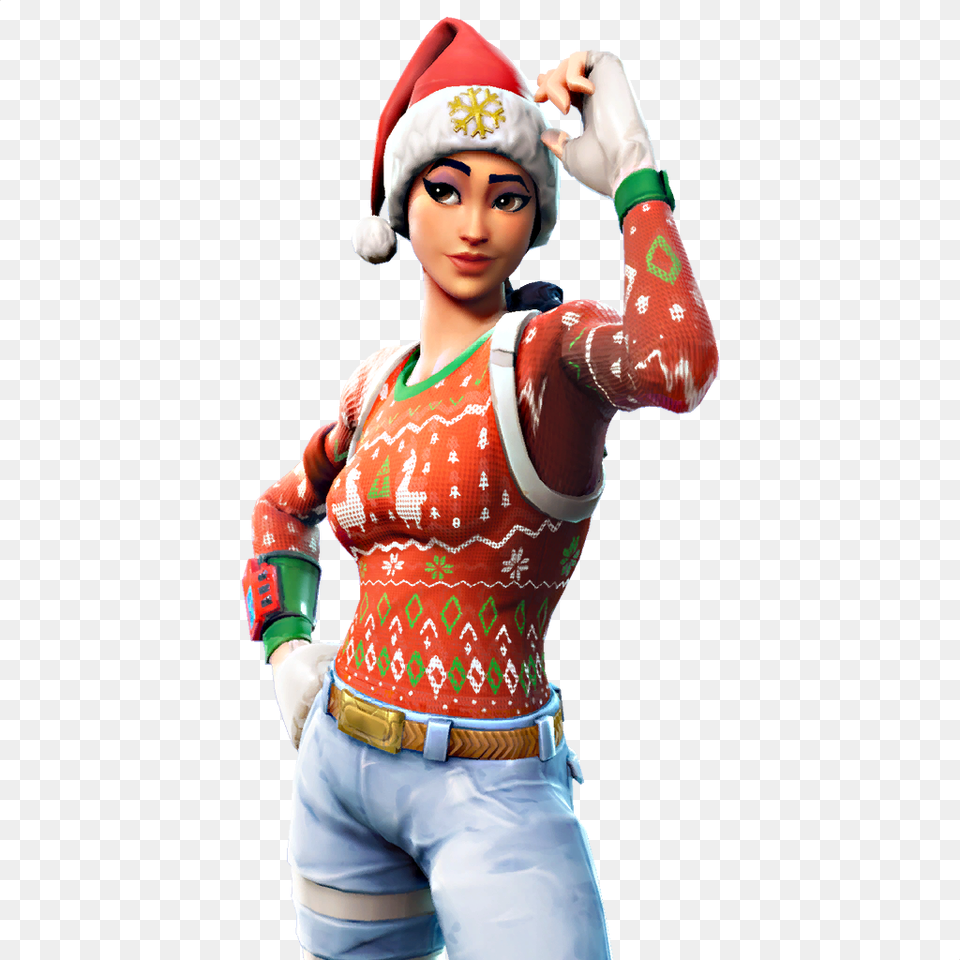 Nog Ops Featured Fortnite Nog Ops, Figurine, Adult, Female, Person Png Image