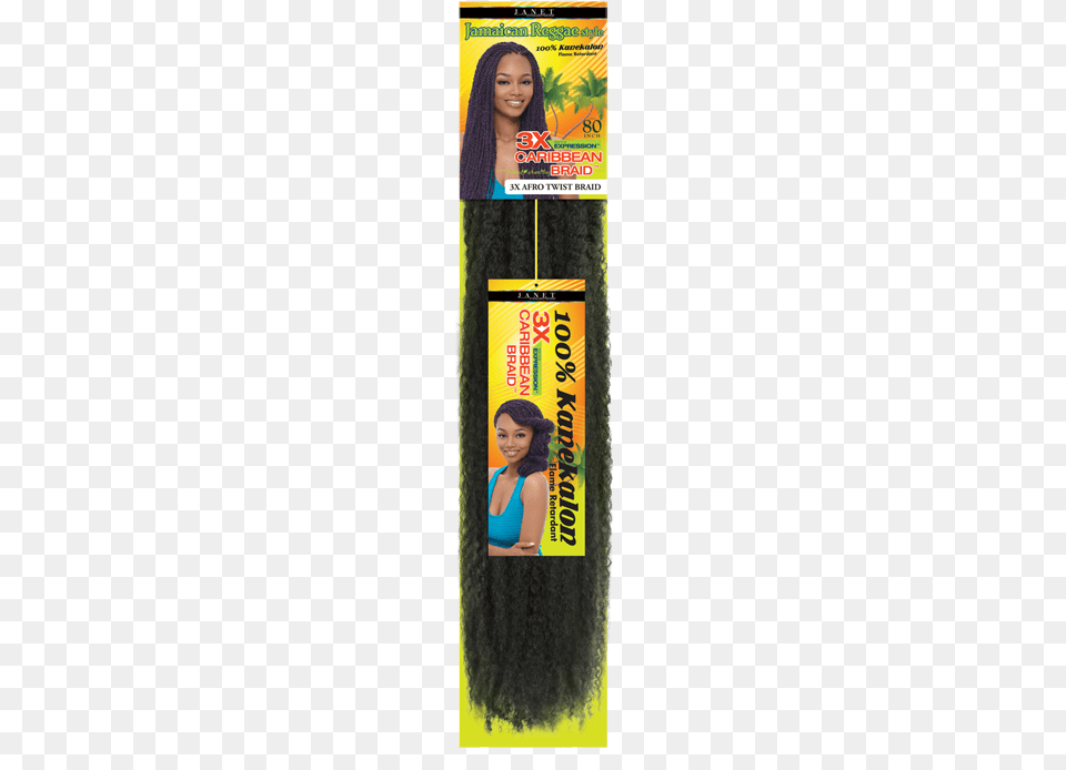 Noir Afro Twist Caribbean Braid Janet Collection 3x Caribbean Braid 3x Afro Twist, Person, Publication, Advertisement, Book Free Png