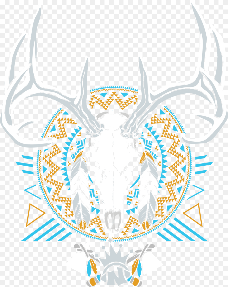 Noize Deer Skull Emblem, Animal, Antler, Mammal, Wildlife Png Image