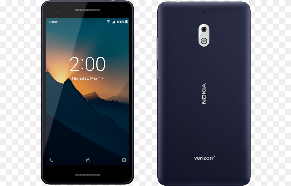 Nokia 2v Front And Back Nokia 2 Verizon, Electronics, Mobile Phone, Phone Free Png Download