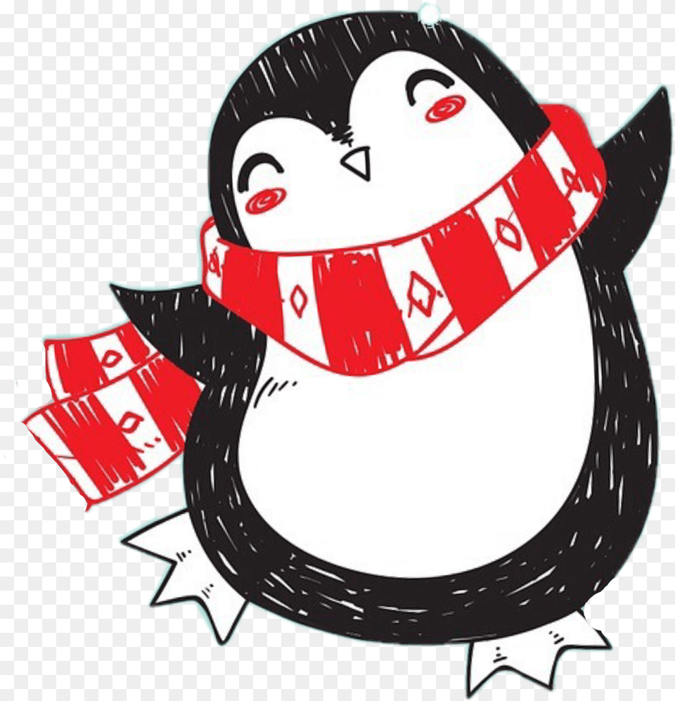 Nol Christmas Pinguin Scarf Christmas Label Template Penguin, Device, Grass, Lawn, Lawn Mower Free Png Download