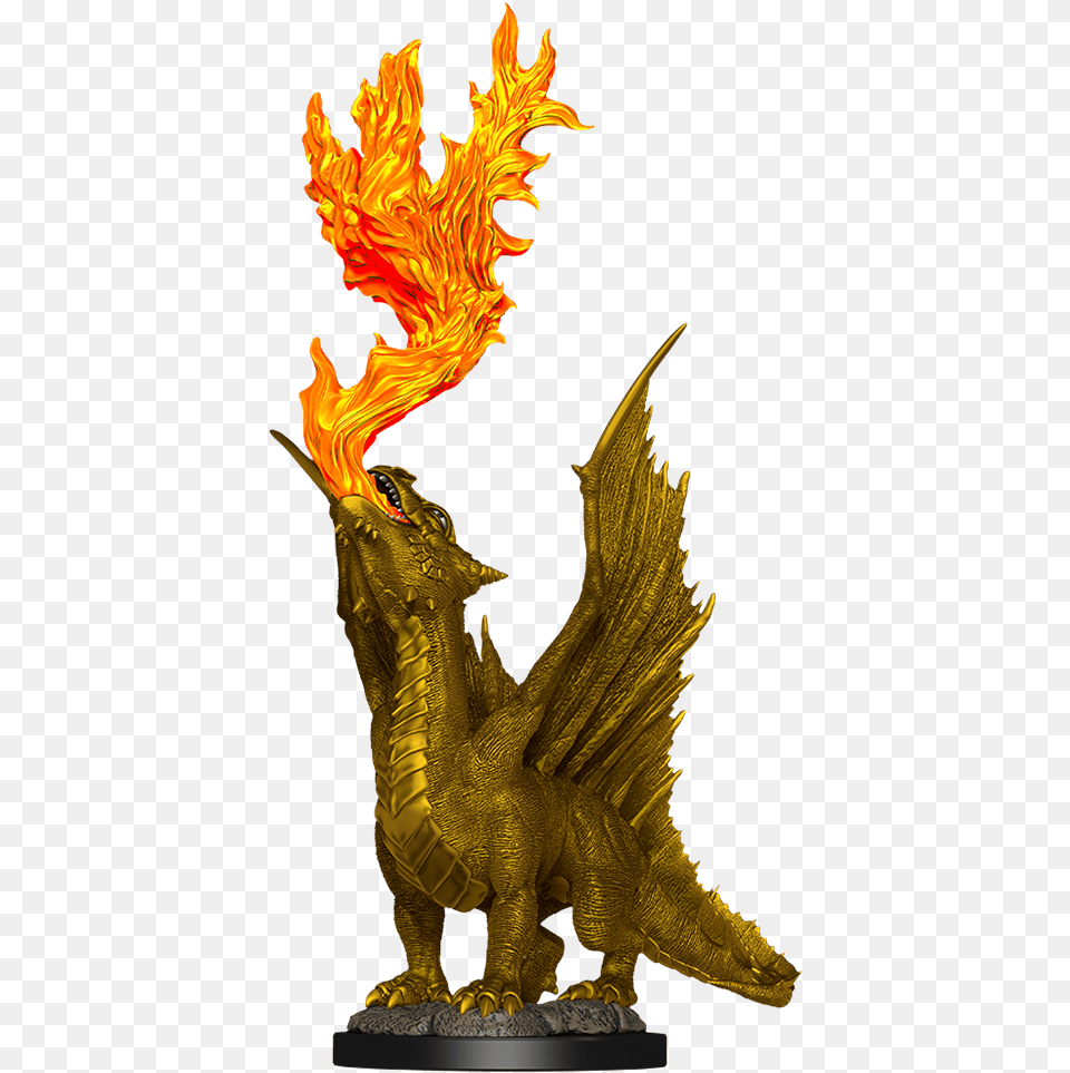 Nolzur Gold Dragon Wyrmling U0026 Small Reasure Pile Of, Animal, Dinosaur, Reptile Png Image
