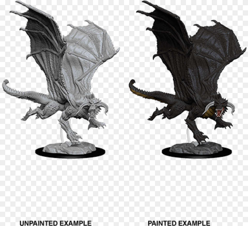 Nolzuru0027s Marvelous Unpainted Minis Young Black Dragon Marvelous Miniatures Black Dragon, Accessories, Art, Ornament, Animal Png