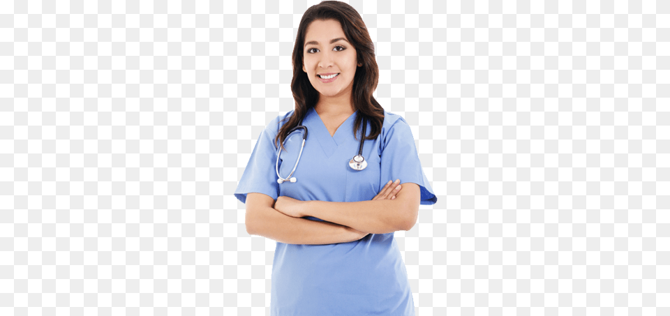Nominate One Of Our Extraordinary Nurses For The Daisy Woman In Scrubs, Adult, Female, Person, Blouse Free Png Download