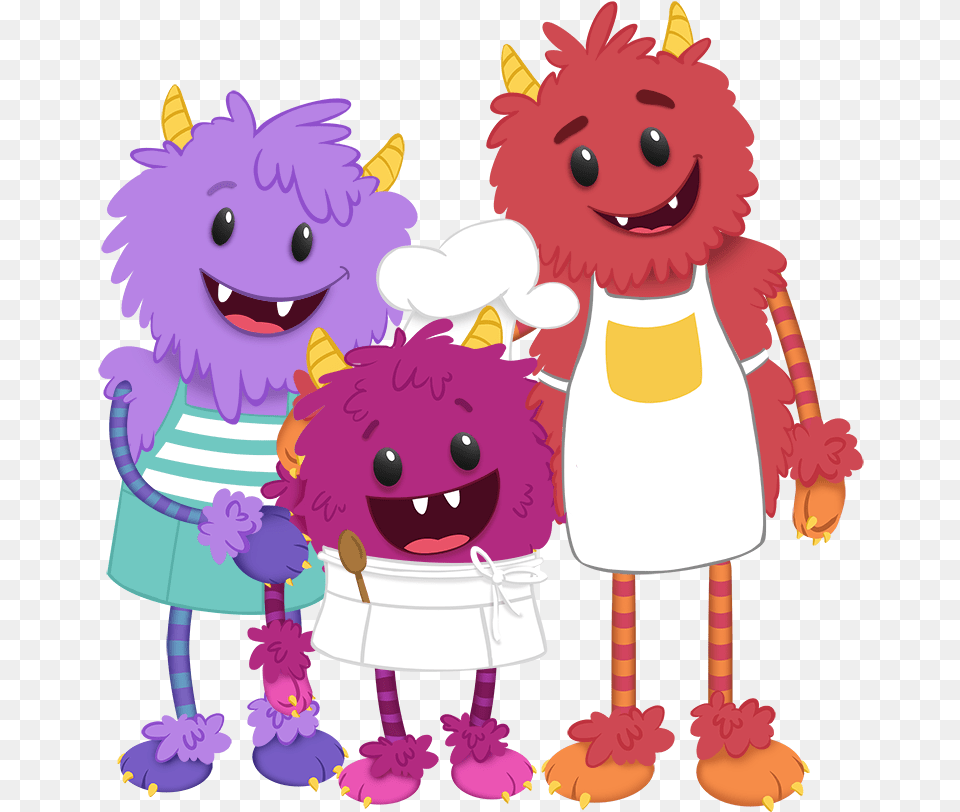 Nomster Family Nomste Rchef Cartoon, Purple, Baby, Person, Plush Png