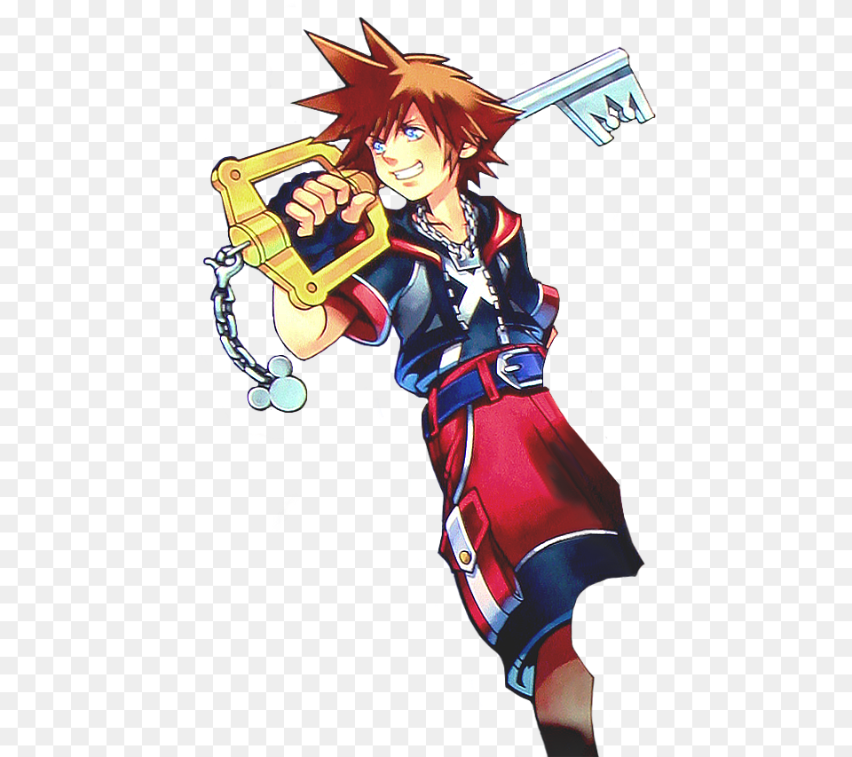 Nomura Sora Render A Kingdom Hearts Dream Drop Distance Sora Render, Book, Comics, Publication, Adult Free Png