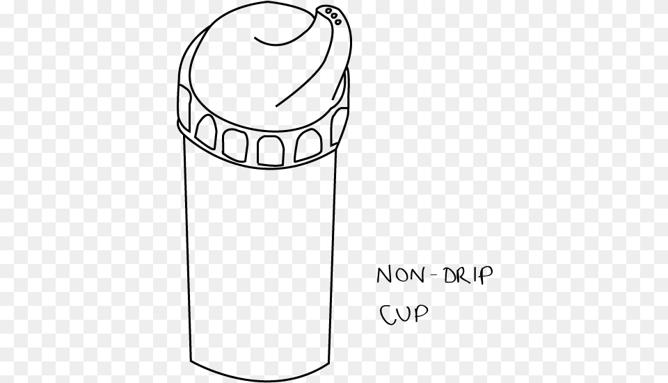 Non Drip Cup Line Art, Gray Free Png Download