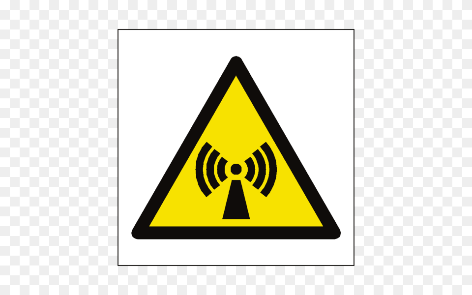Non Ionizing Radiation Hazard Symbol Label Safety, Sign, Triangle, Blackboard, Road Sign Free Png