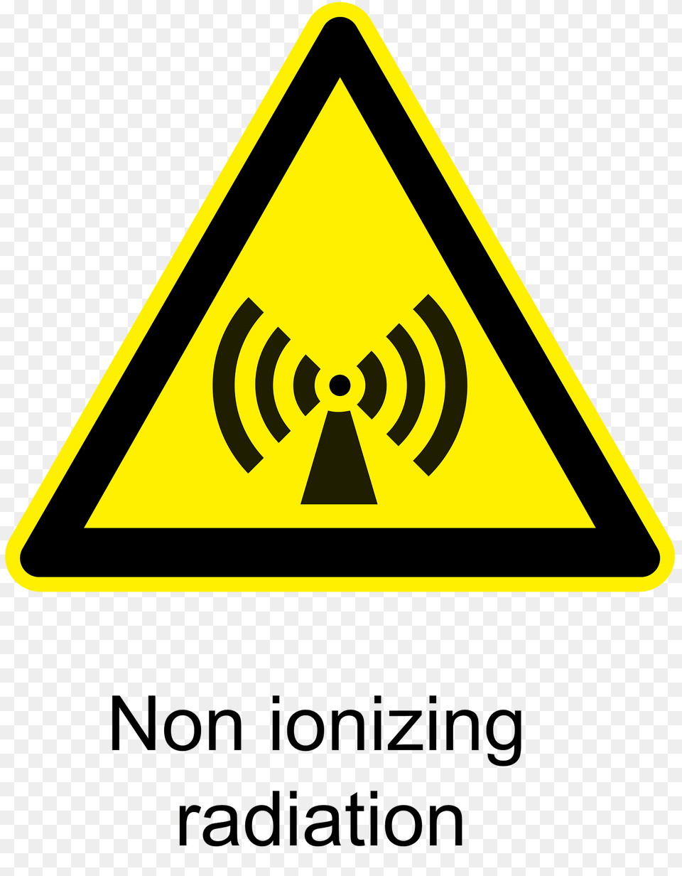 Non Ionizing Radiation Warning Sign Clipart, Symbol, Road Sign Png Image