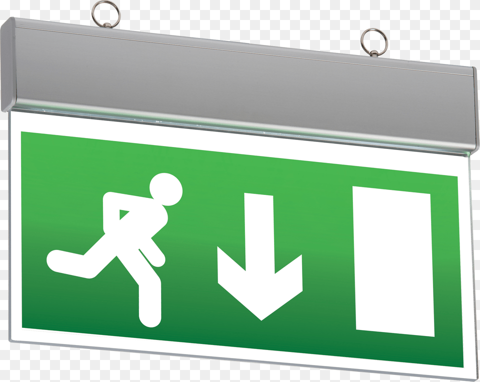 Non Maintained Ceiling Mounted Led Emergency Exit Sign Traffic Sign, Symbol, First Aid, Electronics, Hardware Free Png Download