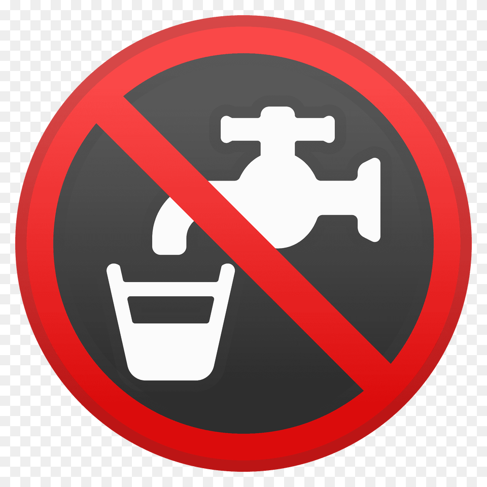 Non Potable Water Emoji Clipart, Sign, Symbol, Road Sign Free Transparent Png