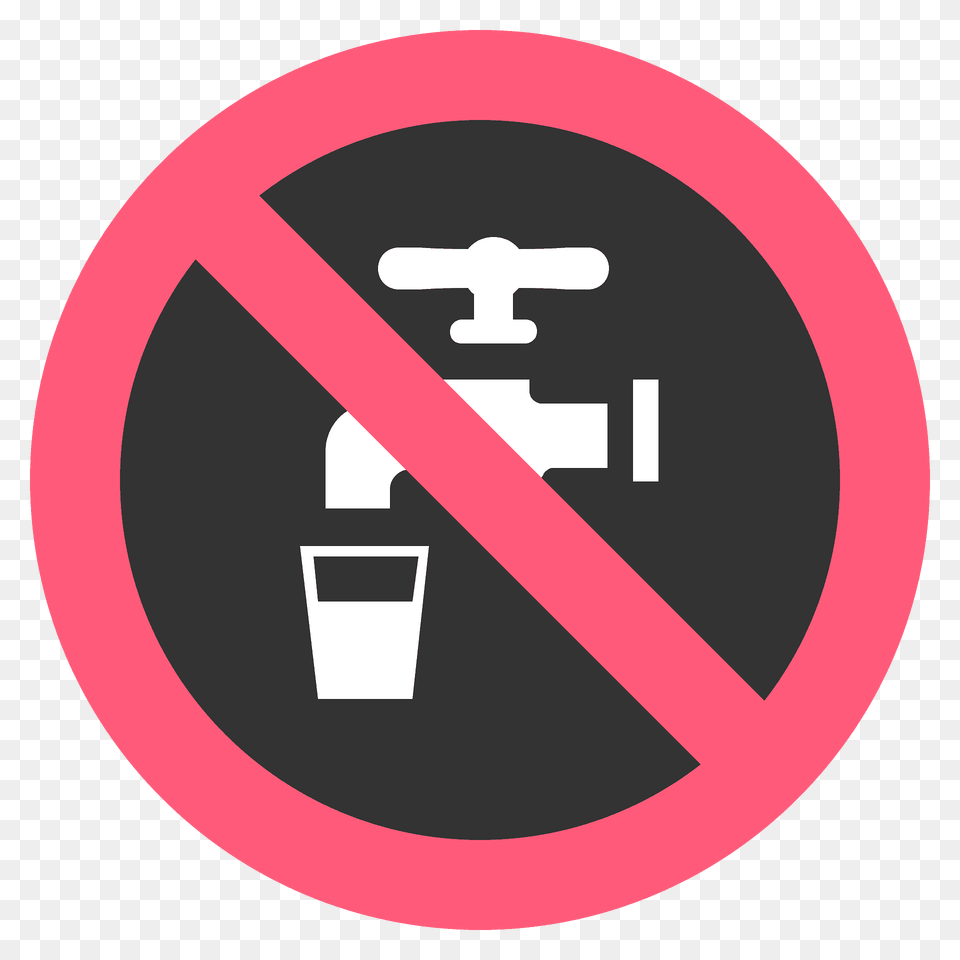 Non Potable Water Emoji Clipart, Sign, Symbol, Road Sign Png Image