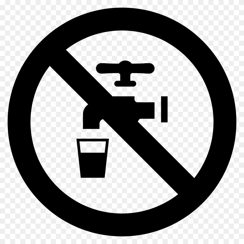 Non Potable Water Emoji Clipart, Symbol, Sign Png