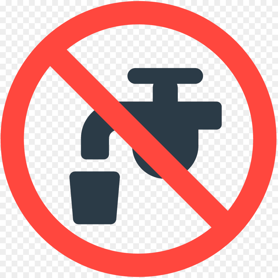 Non Potable Water Emoji Clipart, Sign, Symbol, Road Sign Free Png Download