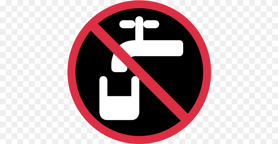 Non Potable Water Emoji Meaning With Pictures From A To Z Non Potable Water Symbol, Sign, Road Sign, Disk Free Png Download