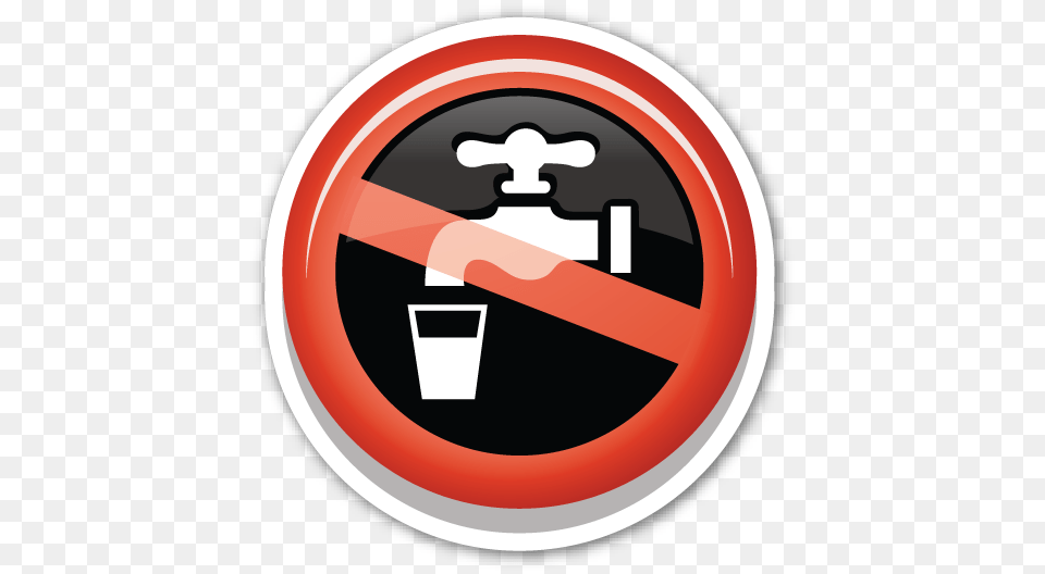 Non Potable Water Symbol No Water Emoji, Sign, Road Sign Free Png