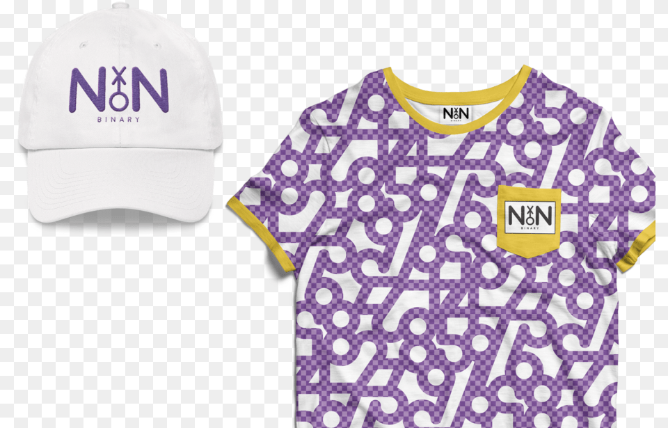 Nonbinary Hat And Shirt Baseball Cap, Baseball Cap, Clothing, T-shirt Free Png Download