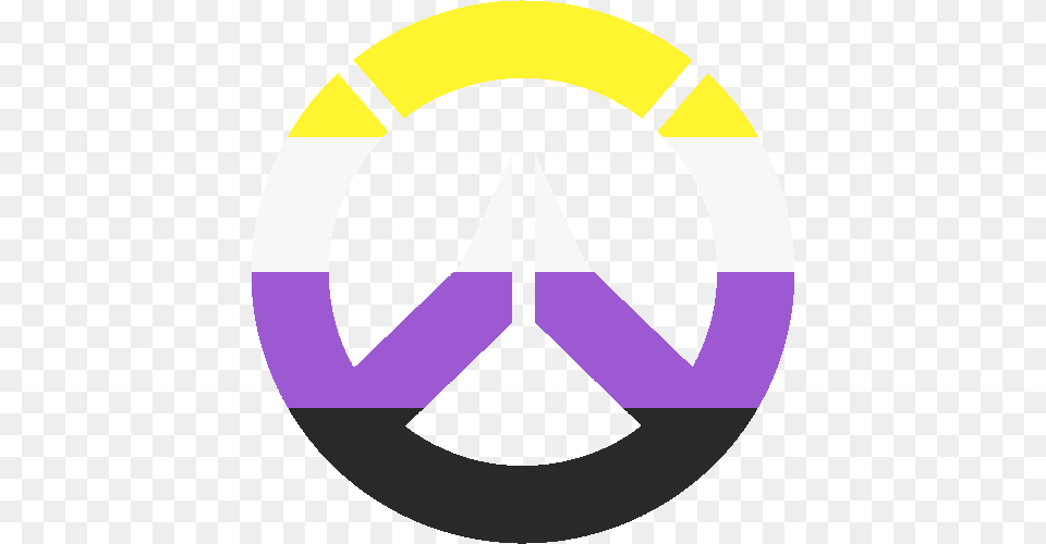 Nonbinary Overwatch Pride Sticker Snowtions Tictail, Logo, Emblem, Symbol Png