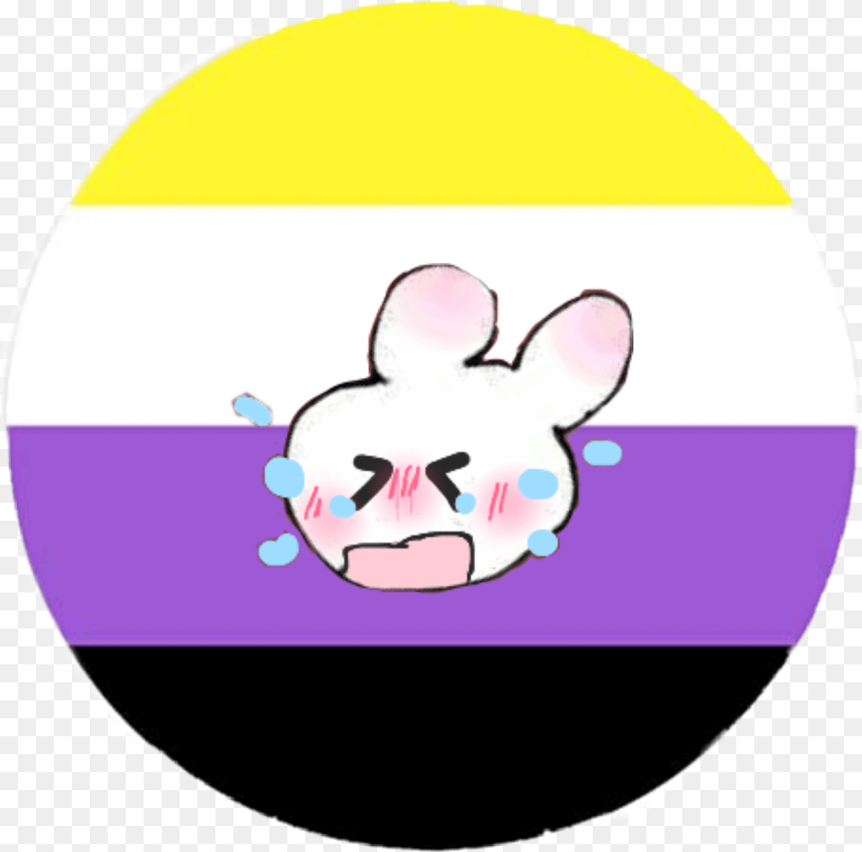 Nonbinary Sanrio Icon Sticker Happy, Head, Person Png Image