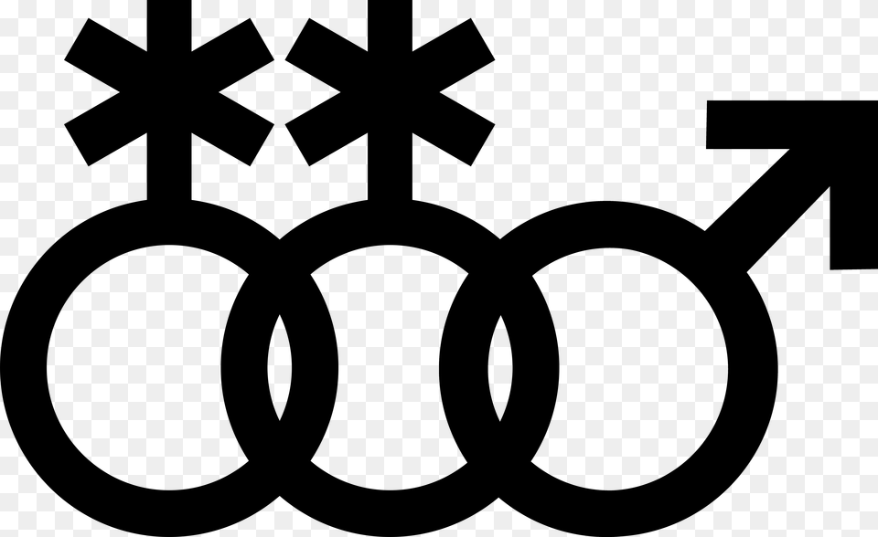 Nonbinary Symbol Interlocked With A Nonbinary Symbol Non Binary Gender Icon, Lighting, Firearm, Gun, Rifle Free Png