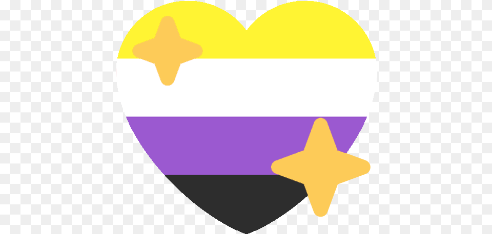 Nonbinaryprideheart Discord Emoji Lgbt Heart Emoji Discord, Star Symbol, Symbol Png