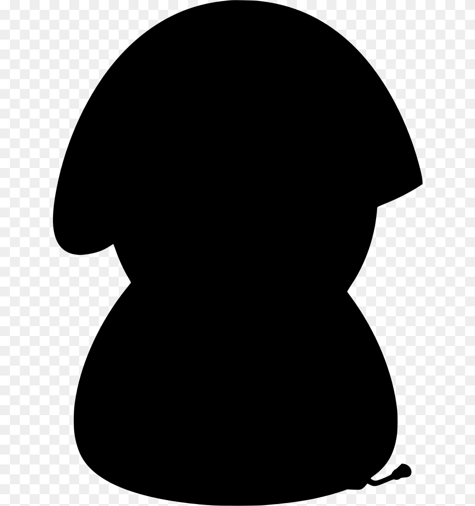 None Head Profile Vector Silhouette, Gray Png