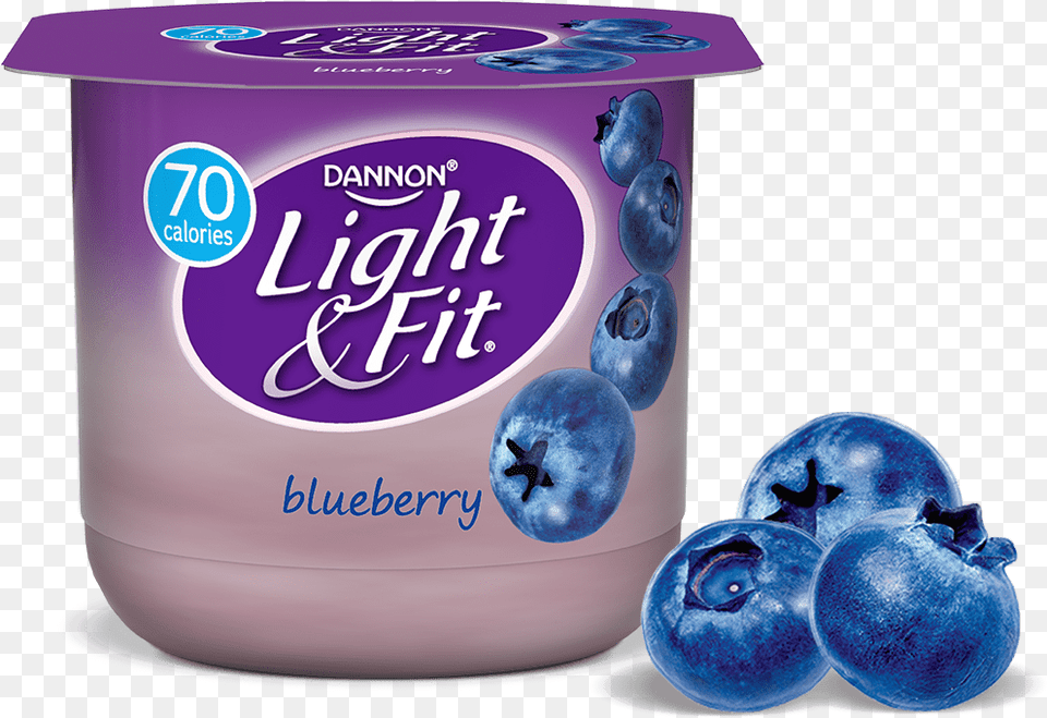 Nonfat Yogurt Blueberry Light Amp Fit Yogurt Nonfat Blueberry 53 Oz, Berry, Food, Fruit, Plant Free Png Download