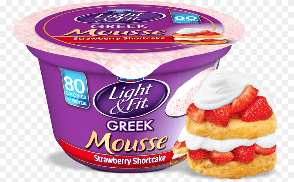 Nonfat Yogurtmoussestrawberryshortcake Lightandfit Light And Fit Mousse Yogurt, Dessert, Food, Burger, Cream Png Image
