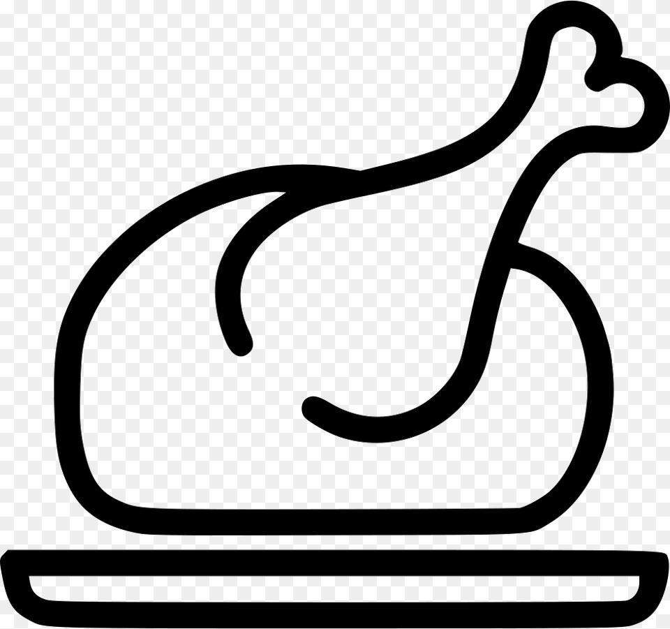 Nonveg Chicken Chistmas Dinner Restaurant Icon, Stencil, Smoke Pipe Png Image